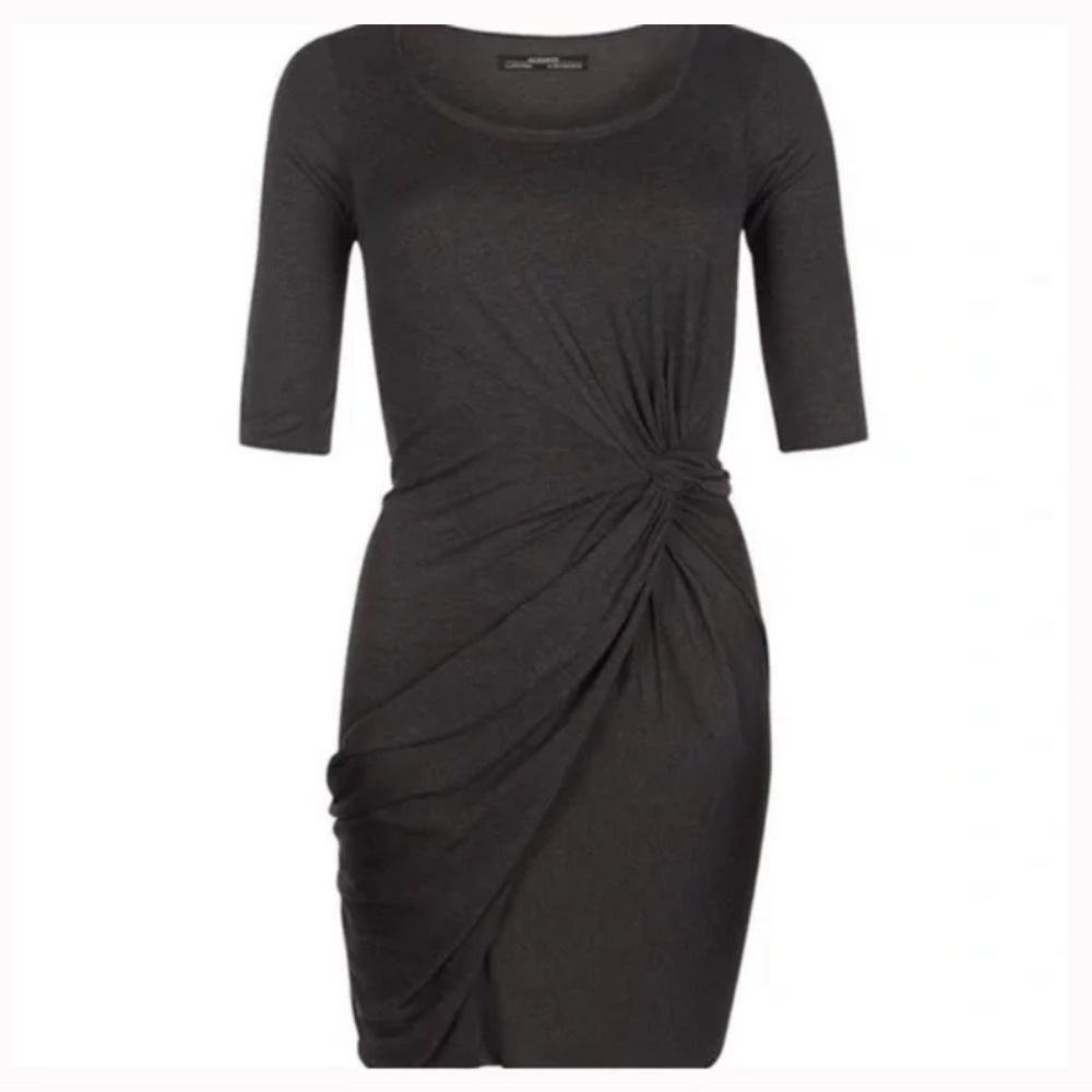 NWT AllSaints Charcoal Gray Twain Jersey Dress